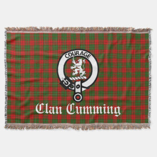 Clan Cumming Crest Badge en Tartan Deken