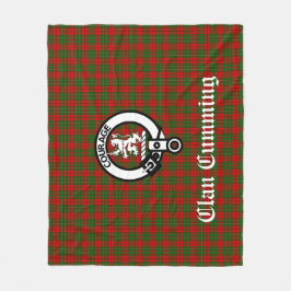 Clan Cumming Crest Badge en Tartan Fleece Deken
