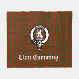 Clan Cumming Crest Badge en Tartan Fleece Deken