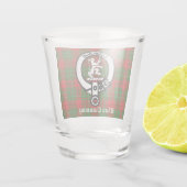Clan Cumming Crest Badge en Tartan Shot Glas (Achterkant)