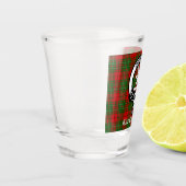 Clan Cumming Crest Badge en Tartan Shot Glas (Links)