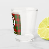 Clan Cumming Crest Badge en Tartan Shot Glas (Rechts)