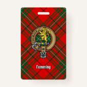 Clan Cumming Crest over Tartan Badge (Voorkant)