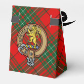 Clan Cumming Crest over Tartan Bedankdoosjes (Achterkant)
