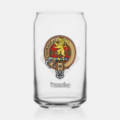 Clan Cumming Crest over Tartan Blikvorm Glas (Voorkant)