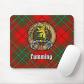 Clan Cumming Crest over Tartan Muismat (Met muis)
