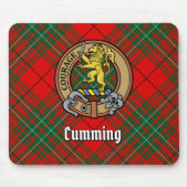 Clan Cumming Crest over Tartan Muismat (Voorkant)