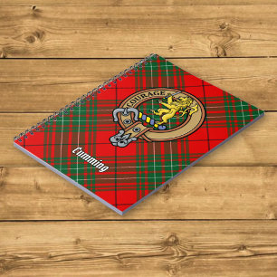 Clan Cumming Crest over Tartan Notitieboek