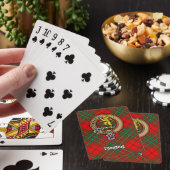 Clan Cumming Crest over Tartan Pokerkaarten (Insitu)