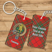 Clan Cumming Crest over Tartan Sleutelhanger