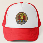 Clan Cumming Crest over Tartan Trucker Pet (Voorkant)