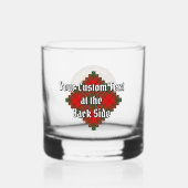 Clan Cumming Crest over Tartan Whisky Glas (Achterkant)