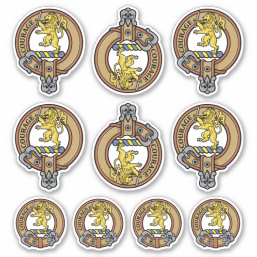 Clan Cumming Crest Sticker Set (Voorkant)