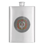 Clan Cumming Crest & Tartan Knot Flask Flacon (Voorkant)