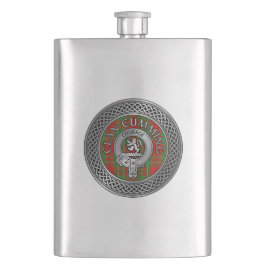 Clan Cumming Crest & Tartan Knot Flask Flacon