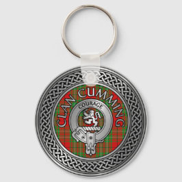 Clan Cumming Crest & Tartan Knot Sleutelhanger