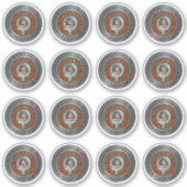 Clan Cumming Crest & Tartan Knot Sticker (Voorkant)