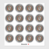 Clan Cumming Crest & Tartan Knot Sticker (Vel)