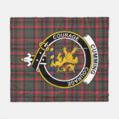 Clan Cumming Hunting Ancient Tartan Pset Fleece Deken (Voorkant (Horizontaal))