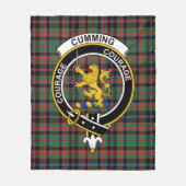Clan Cumming Hunting Ancient Tartan Pset Fleece Deken (Voorkant)