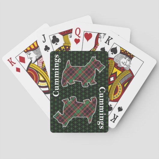 Clan Cumming Hunting Tartan Scottish Terrier Pokerkaarten (Achterkant)