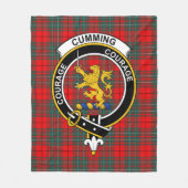 Clan Cumming Modern Tartan Pset Fleece Deken (Voorkant)