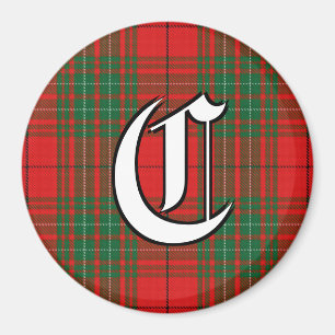 Clan Cumming Red en Green Tartan Plays Accepten Magneet