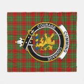 Clan Cumming Schotse Plaid Fleece Deken (Voorkant (Horizontaal))