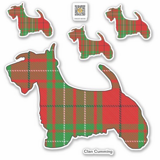 Clan Cumming Scottie Sticker (Voorkant)
