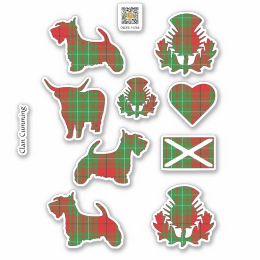 Clan Cumming Tartan Sticker (Voorkant)
