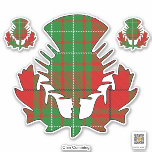 Clan Cumming Thistle Sticker (Voorkant)