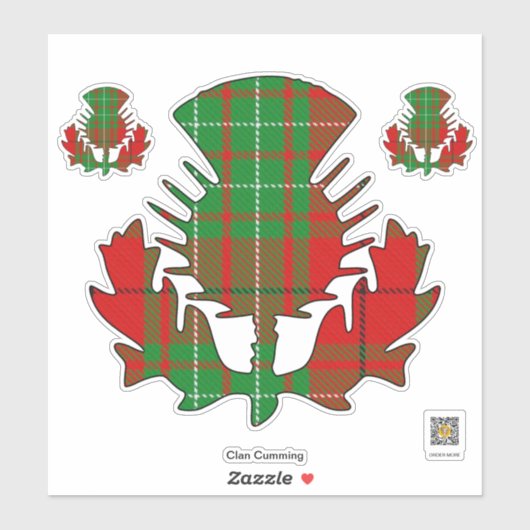 Clan Cumming Thistle Sticker (Vel)