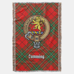 Clan Cumming Wapen over Tartan Deken