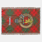 Clan Cumming Wapen over Tartan Deken (Voorkant)
