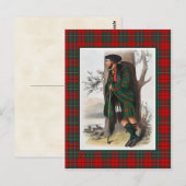 Clan Cummings  Illustratie Tartan Lijst Briefkaart (Voorkant / Achterkant)
