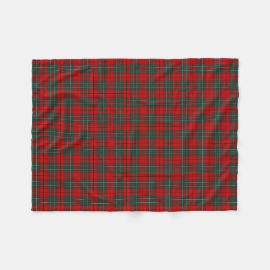 Clan Cummings Tartan Dark Green en Red Pset Fleece Deken (Voorkant (Horizontaal))