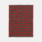 Clan Cummings Tartan Dark Green en Red Pset Fleece Deken (Voorkant)