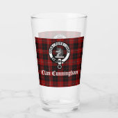 Clan Cunningham Badge & Tartan Glas (Achterkant)