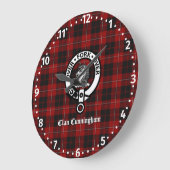 Clan Cunningham Badge & Tartan Grote Klok (Hoek)