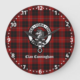 Clan Cunningham Badge & Tartan Grote Klok