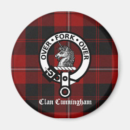 Clan Cunningham Badge & Tartan Magneet