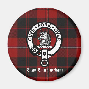 Clan Cunningham Badge & Tartan Magneet