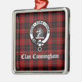 Clan Cunningham Badge & Tartan Metalen Ornament (Links)