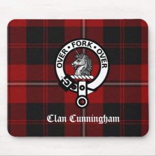 Clan Cunningham Badge & Tartan Muismat
