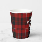 Clan Cunningham Badge & Tartan Papieren Bekers (Rechts)