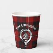 Clan Cunningham Badge & Tartan Papieren Bekers (Voorkant)