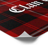 Clan Cunningham Badge & Tartan Poster (Hoek)