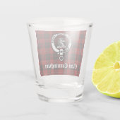Clan Cunningham Badge & Tartan Shot Glas (Achterkant)
