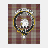 Clan Cunningham Burgundy Dancers Tartan Pset Fleece Deken (Voorkant)