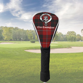 Clan Cunningham Crest Badge en Tartan Golfheadcover